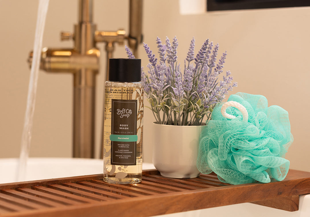one Narcissist Soap Bar placed horizontally and another placed vertically next to it