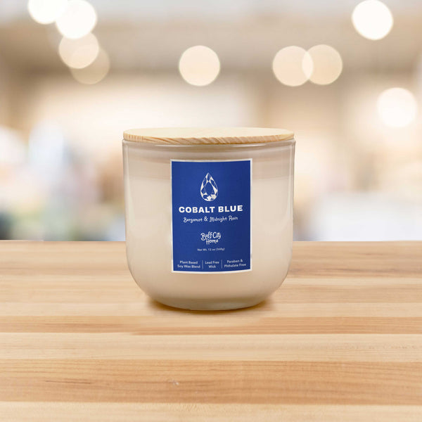 Cobalt Blue 2-Wick Candle – Buff City Soap