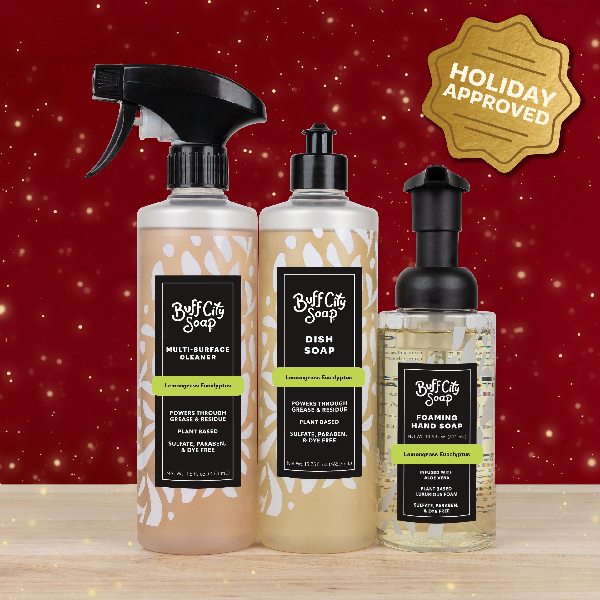 Lemongrass + Eucalyptus Kitchen Favorites Gift Set by Buff City Soap Supply, LLC