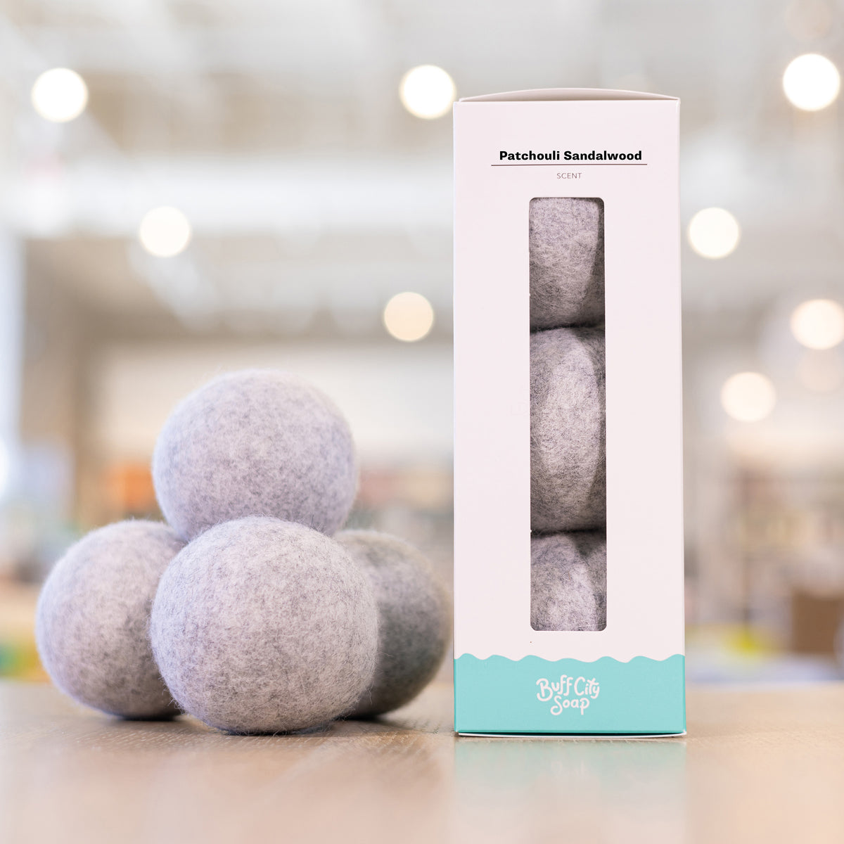 Patchouli Sandalwood Wool Dryer Balls (Set of 3)