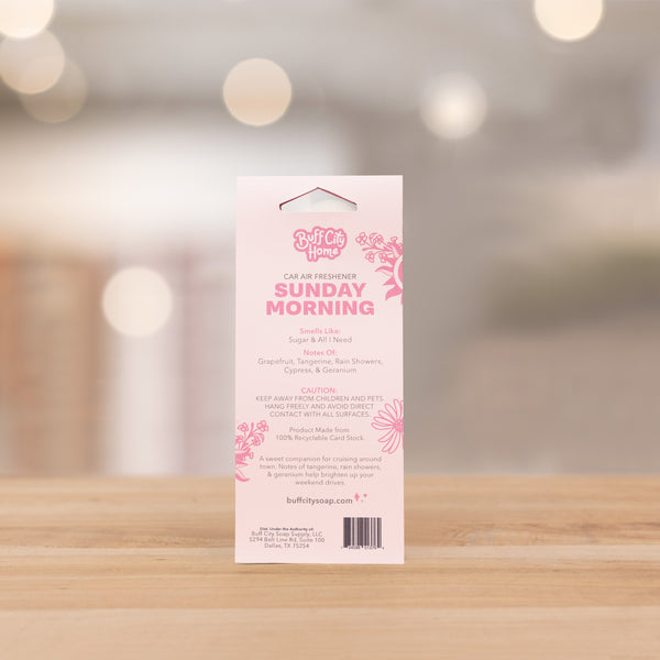 Sunday Morning Car Air Freshener by Buff City Soap Supply, LLC