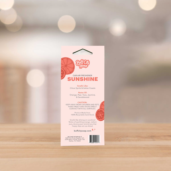 Sunshine Car Air Freshener by Buff City Soap Supply, LLC