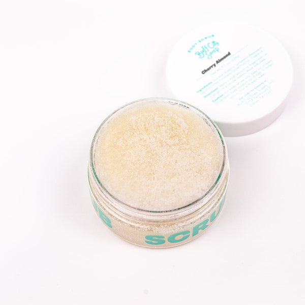 Cherry Almond Body Scrub, Sugar Scrub, Exfoliating Hand and Foot Scrub 