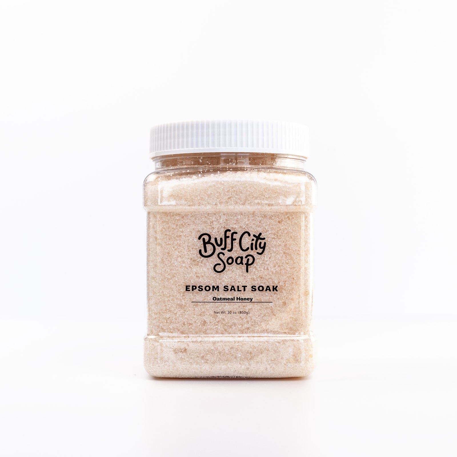 Container of Oatmeal Honey Epsom Salt Soak